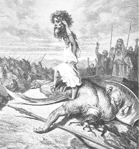 David beheads Goliath
